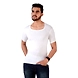 HMTEX KAMAL FINE REGULAR WHITE VEST RNS WITH SLEVES ( PACK OF 10 )-PRDT23-80-sm