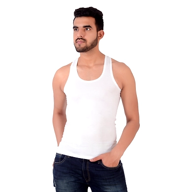 NEST FINE REGULAR VEST WHITE RN ( PACK OF 10 )-PRDT38-100
