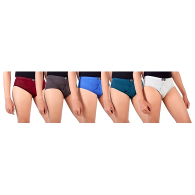 VICTORIA FINE FRONT OPEN BRIEF INNER ELASTIC ( PACK OF 10 )-PRDT48-95