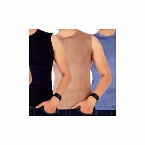 HMTEX SIVA PREMIUM RIBNECK/ROUND NECK COLOUR VEST RN ( PACK OF 10 )