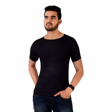 HMTEX SIVA PREMIUM RIBNECK/ROUND NECK COLOUR VEST RNS ( PACK OF 10 )-78-4