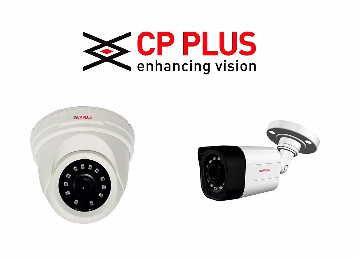 CP Plus 4 Channel 2.4MP HD Night Vision HD DVR, Bullet Camera - 2 Pieces image 2