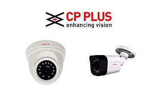 CP Plus 4 Channel 2.4MP HD Night Vision HD DVR, Bullet Camera - 2 Pieces