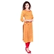 Vihaan Impex Jaipuri Designer  Tunic Long Cotton A-Line Women Dress Partywear Kurti for Women-M- Yellow-2-sm