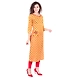 Vihaan Impex Jaipuri Designer  Tunic Long Cotton A-Line Women Dress Partywear Kurti for Women-L- Yellow-1-sm