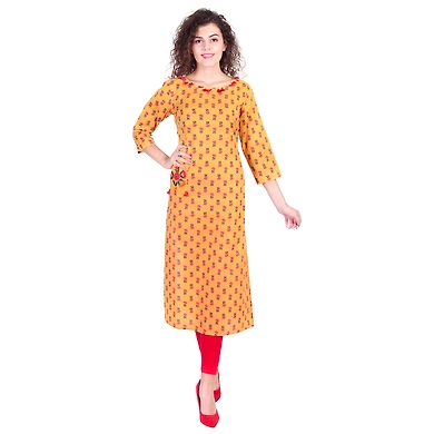 Vihaan Impex Jaipuri Designer  Tunic Long Cotton A-Line Women Dress Partywear Kurti for Women-VIKU8018-XXL