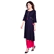 Vihaan Impex Jaipuri Designer  Tunic Long Rayon A- Line Women Dress Partywear Kurti for Women-XL-Blue-1-sm