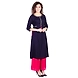 Vihaan Impex Jaipuri Designer  Tunic Long Rayon A- Line Women Dress Partywear Kurti for Women-XL-Blue-2-sm