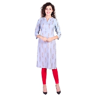 Vihaan Impex Jaipuri Designer  Tunic Long Rayon A - Line Women Dress Partywear Kurti for Women