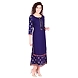 Vihaan Impex Jaipuri Designer  Tunic Long Rayon Double Layered Women Dress Partywear Kurti for Women-Blue-L-1-sm