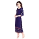Vihaan Impex Jaipuri Designer  Tunic Long Rayon Double Layered Women Dress Partywear Kurti for Women-XL-Blue-2-sm
