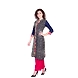 Vihaan Impex Jaipuri Designer  Tunic Long Rayon A-Line Women Dress Partywear Kurti for Women-XL-Blue-2-sm