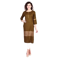 Vihaan Impex Jaipuri Designer  Tunic Long Rayon Straight Women Dress Partywear Kurti for Women
