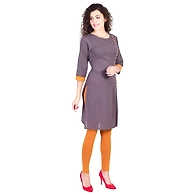 Vihaan Impex Jaipuri Designer  Tunic Long Cotton Women Dress Partywear Kurti for Women-M-Grey