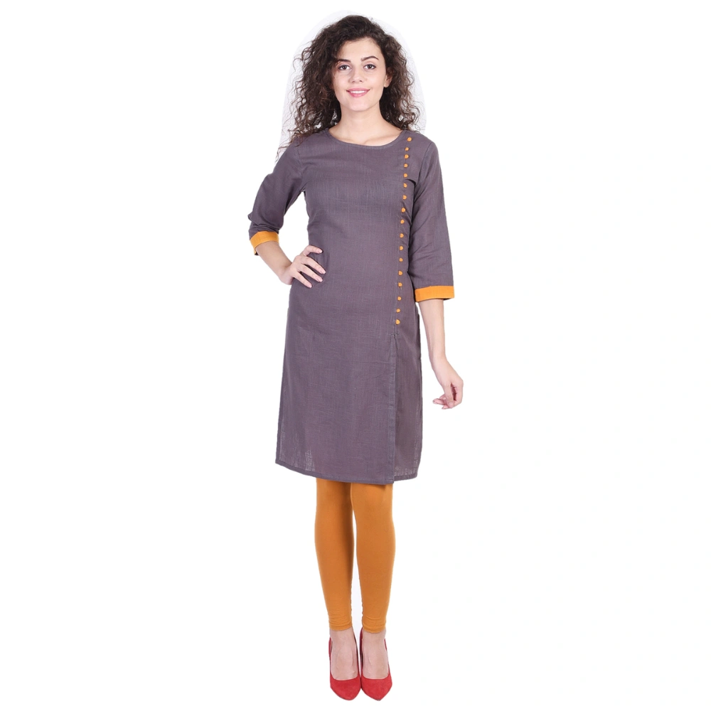 Vihaan Impex Jaipuri Designer  Tunic Long Cotton Women Dress Partywear Kurti for Women-VIKU8035-XL