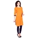 Vihaan Impex Jaipuri Designer  Tunic Long Cotton Women Dress Partywear Kurti for Women-Yellow-M-1-sm