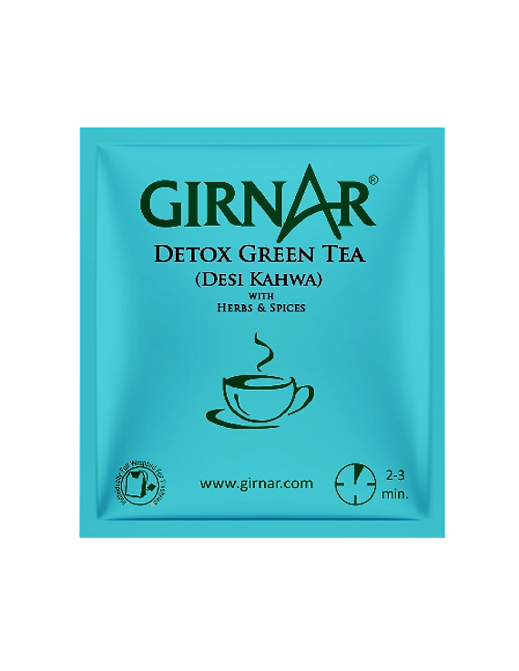Girnar Green Tea Bags - Detox / Desi Kahwa-10 Tea Bags-2