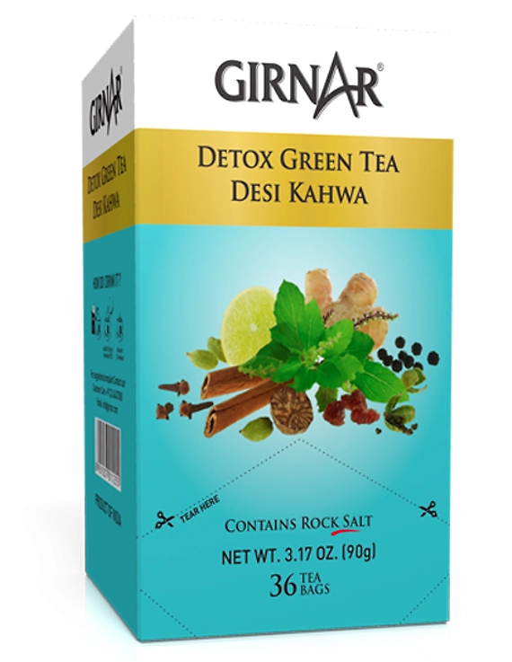 Girnar Green Tea Bags - Detox / Desi Kahwa-1194
