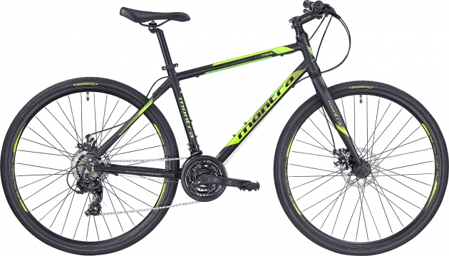 Montra Downtown 2019 Medium Carbon Black with Neon Green Graphics