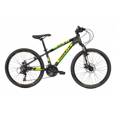 Montra DTR 24 Matte Black Yellow Green 24T Ashok Cycle Store