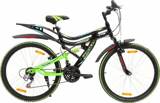 Hercules CX70 18S 26T Black Fresh Green 26T Ashok Cycle Store