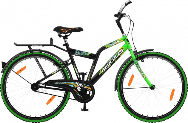 Hercules Sparx RF 24T Black Fresh Green 24T Ashok Cycle Store