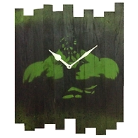 HULK 10x8 inches handpainted and handcrafted wooden wall clock.