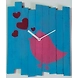 BIRDY 10x8 inches handpainted and handcrafted wooden wall clock.-7426965624069-sm