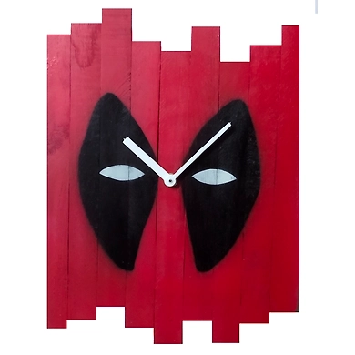 Marvel superhero Deadpool wall clock.-804056339592