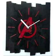 AVENGERS 10x8 inches handpainted and handcrafted wooden wall clock.