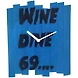 WINE DINE 69 10x8 inches handpainted and handcrafted wooden wall clock.-804056339875-sm