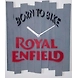 BORN TO BIKE ROYAL ENFILED 10x8 inches handpainted and handcrafted wooden wall clock.-804056339868-sm