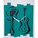 GUITAR 10x8 inches handpainted and handcrafted wooden wall clock.-804056339851-sm