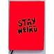 STAY WEIRD HANDPAINTED (NOT PRINTED) A5 NOTEBOOK / DIARY / NOTEPAD (75GSM / 60 PAGES EACH ) BY AGOY -7426965624168-sm