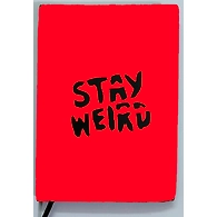 STAY WEIRD HANDPAINTED (NOT PRINTED) A5 NOTEBOOK / DIARY / NOTEPAD (75GSM / 60 PAGES EACH ) BY AGOY 