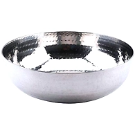 Heavy Duty Stainless Steel Hammered Tasla/Kadhai (Without Handle)- 6500 ml