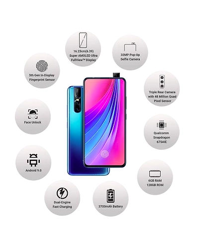 Vivo V15 Pro ( 6GB  Ram)+(  128GB Storage )-Blue-6GB - 128GB-2