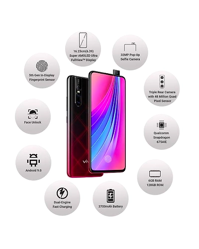 Vivo V15 Pro ( 6GB  Ram)+(  128GB Storage )-Red-6GB - 128GB-2