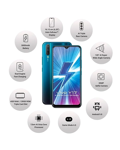 Vivo Y17 ( 4GB  Ram)+(  128GB Storage )-Blue-4GB - 128GB-2