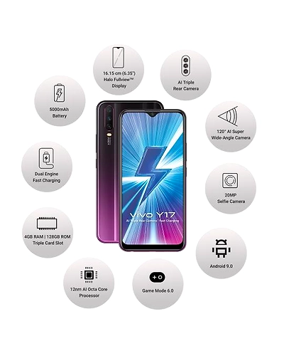Vivo Y17 ( 4GB  Ram)+(  128GB Storage )-Purple-4GB - 128GB-2