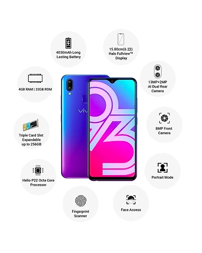 Vivo Y93 ( 4GB  Ram)+(  32GB Storage )-Purple-4GB - 32GB-2