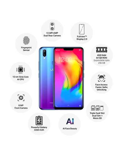 Vivo Y83 Pro ( 4GB  Ram)+(  64GB Storage )-Purple-4GB - 64GB-2
