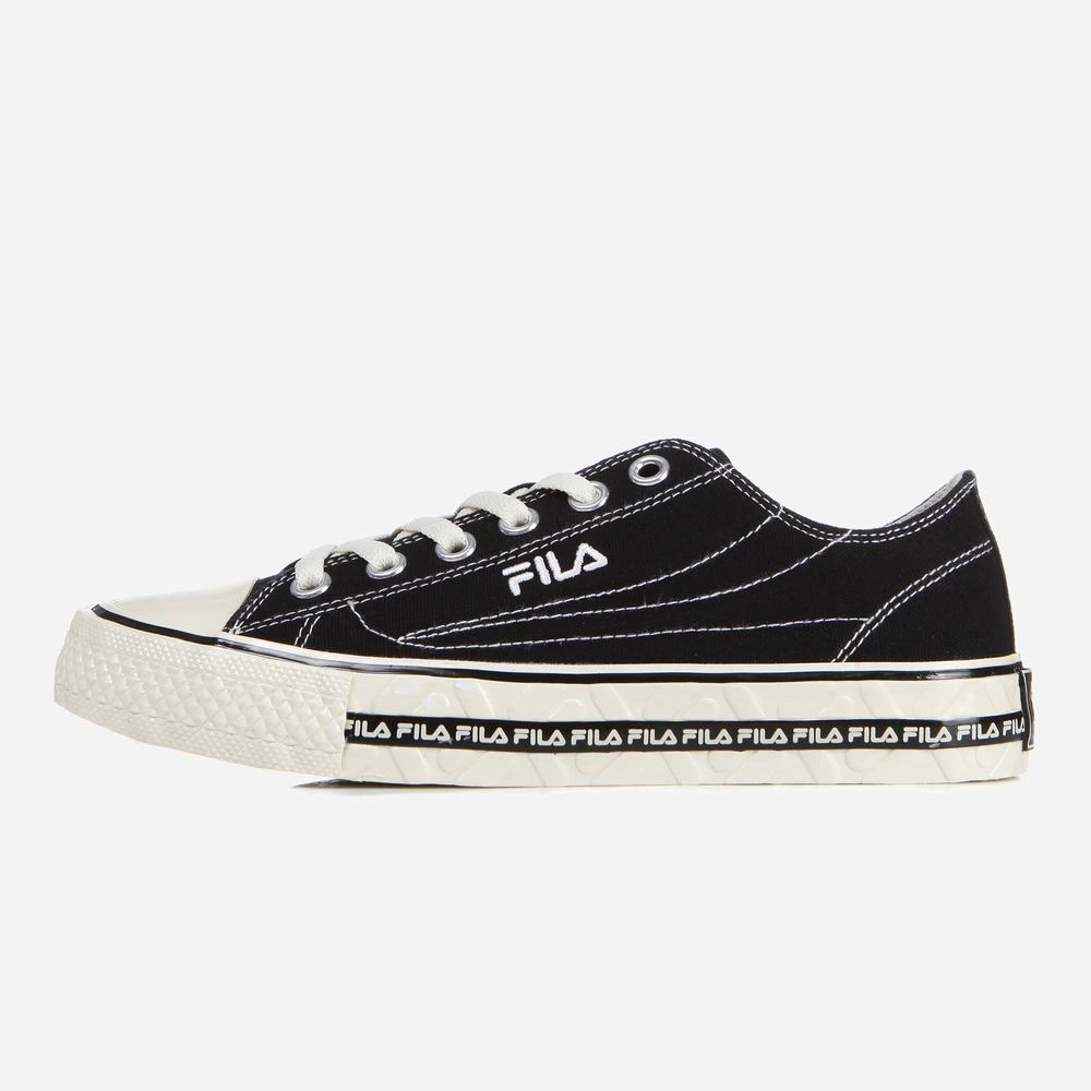 FILA Center Court S Black Mens Canvas Shoes IN 82330 Black