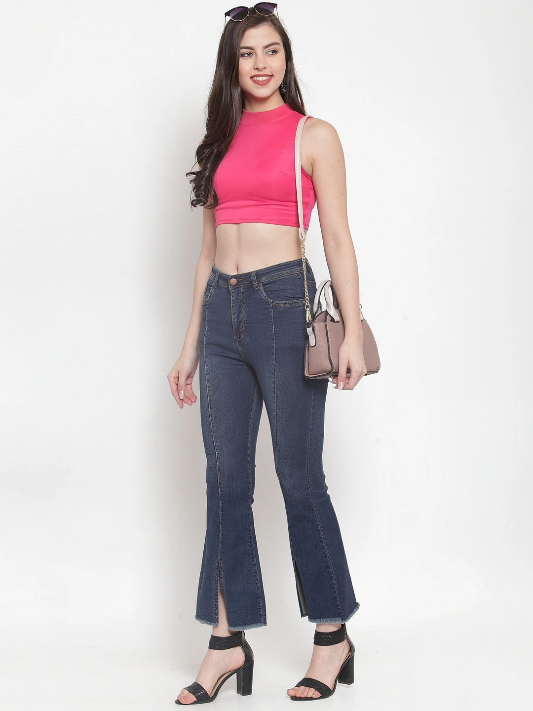 River of Design Ivana Front Slit Flare Jeans-1389_BLU_28