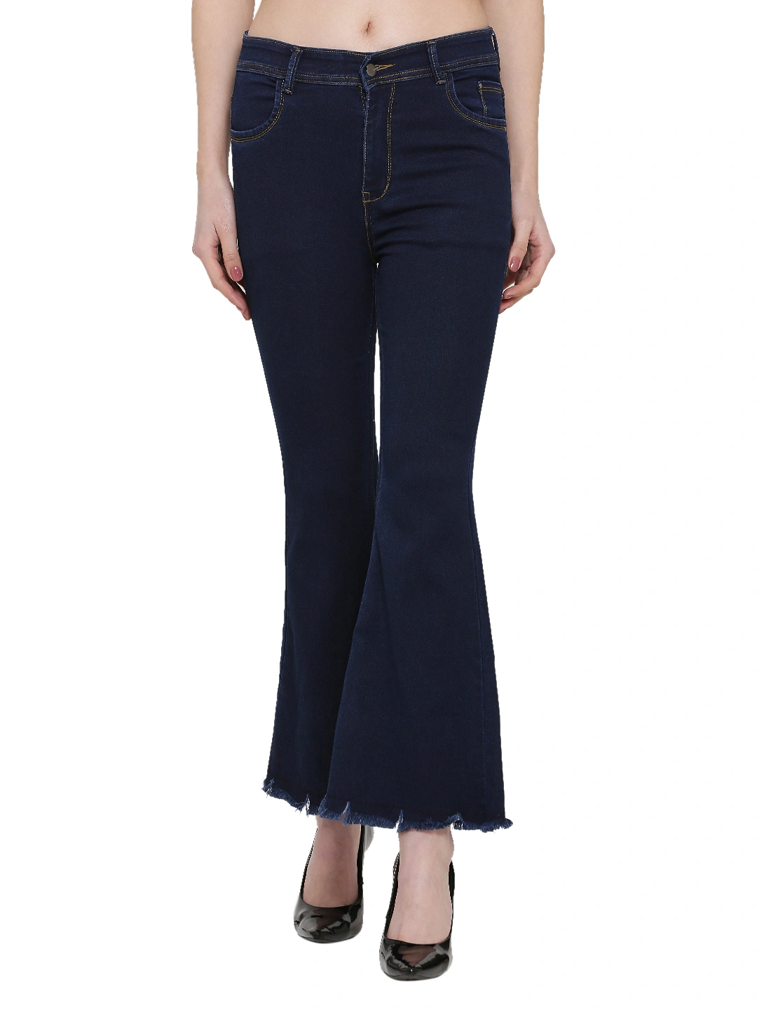 River of Design Ivana Hype Flare Jeans-28-Dark Blue-1