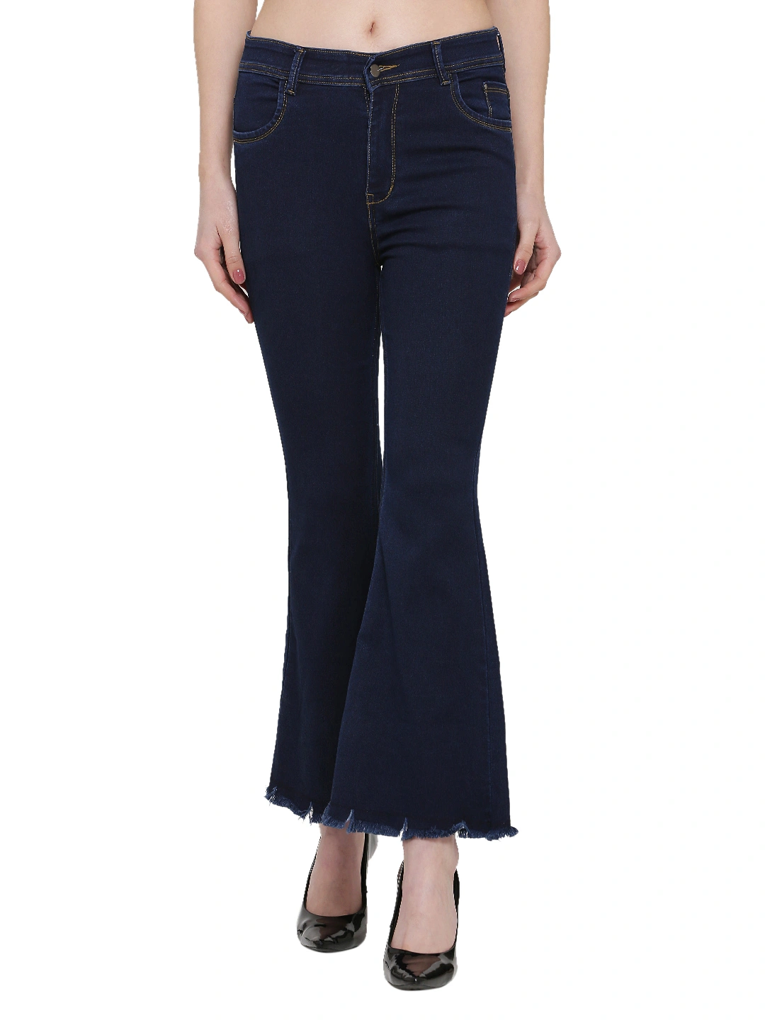 River of Design Ivana Hype Flare Jeans-32-Dark Blue-1