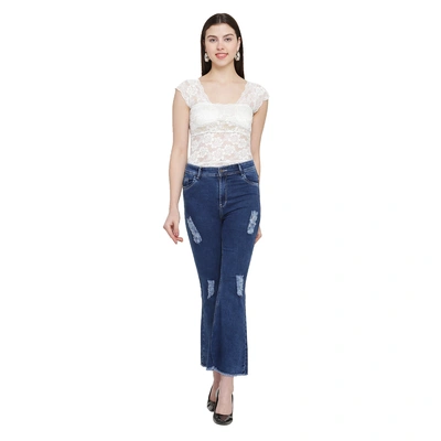 River of Design Ivana Say Yes To Distress Flare Jeans