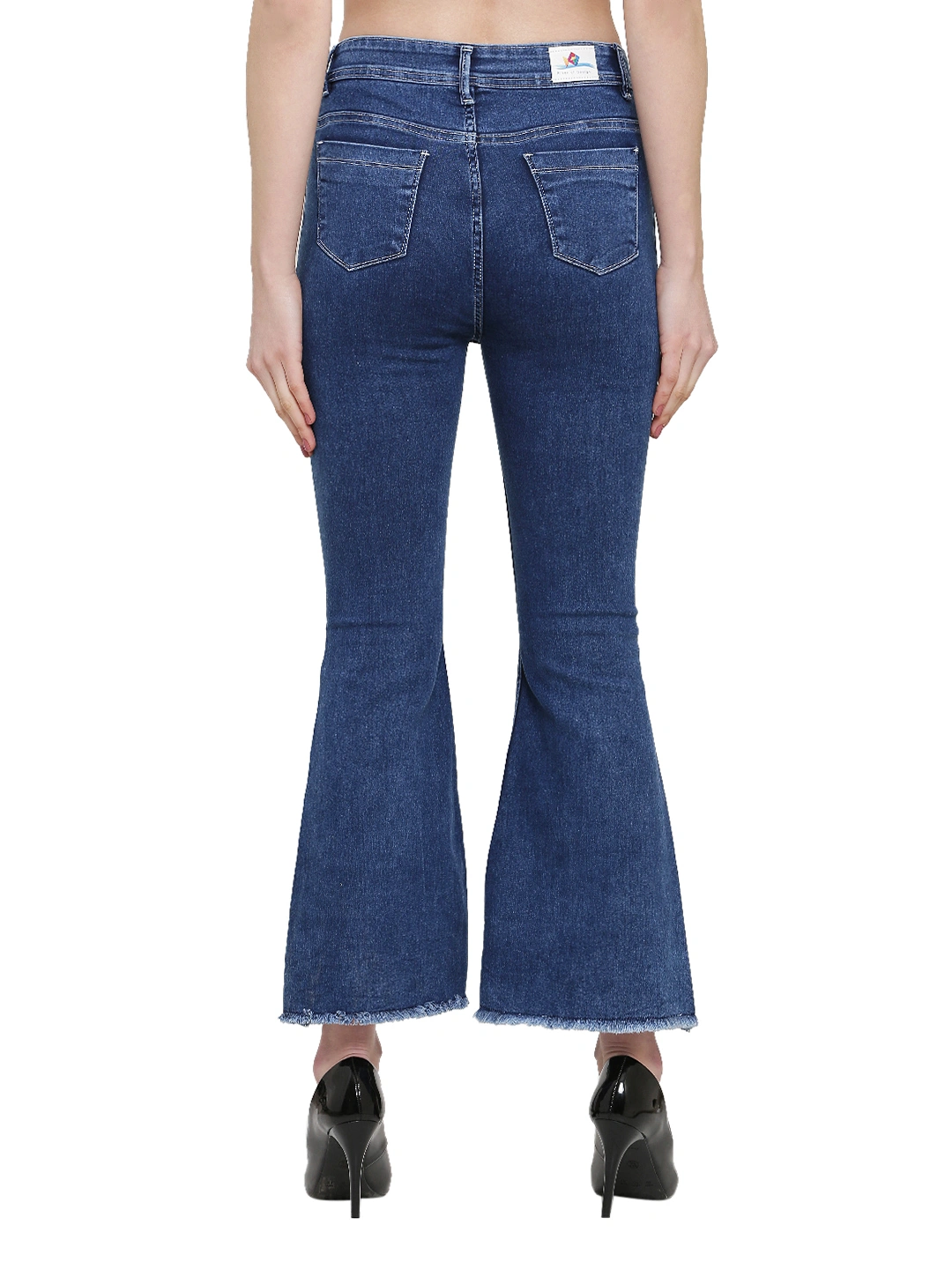 River of Design Ivana Say Yes To Distress Flare Jeans-30-Blue-4