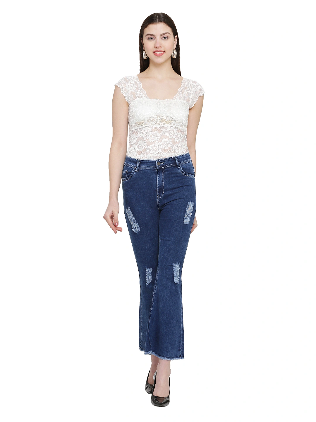 River of Design Ivana Say Yes To Distress Flare Jeans-5102_BLU_32