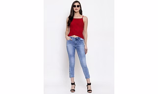 River of Design Aria Button Bottom Skinny Jeans